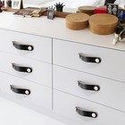 Ручка скоба CAPPIO м/о 96 мм, черная, кожаная - фото 807206566