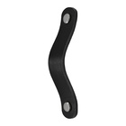 Ручка скоба CAPPIO м/о 128 мм, черная, кожаная - фото 804702315