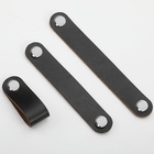 Ручка скоба CAPPIO м/о 128 мм, черная, кожаная - фото 804702319