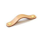 Ручка скоба CAPPIO м/о 96 мм, бежевая, кожаная - фото 804702327