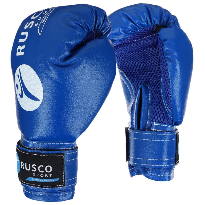 Набор боксёрский для начинающих RuscoSport: мешок, перчатки, 4 унции, цвет чёрный/синий - фото 1885293905