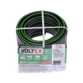 

Кабель "Voltex" ВВГ-Пнг(A), сечение 3х1.5 мм2, 10 м, чёрный