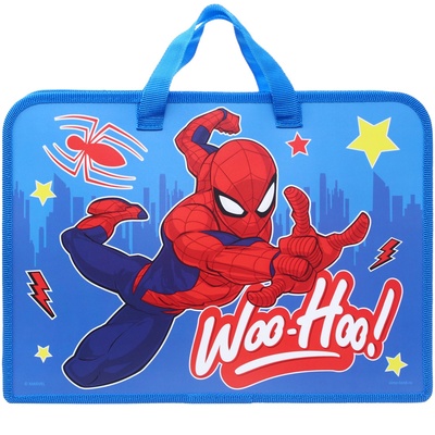 Папка пластиковая с ручками А4, на молнии, 8×33×24 см, «Человек-паук»