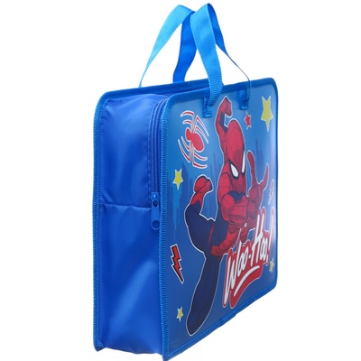 Папка пластиковая с ручками А4, на молнии, 8×33×24 см, «Человек-паук»