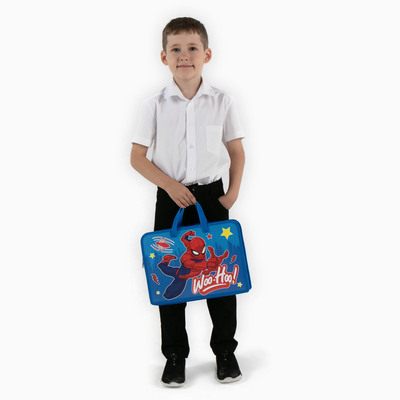 Папка пластиковая с ручками А4, на молнии, 8×33×24 см, «Человек-паук»