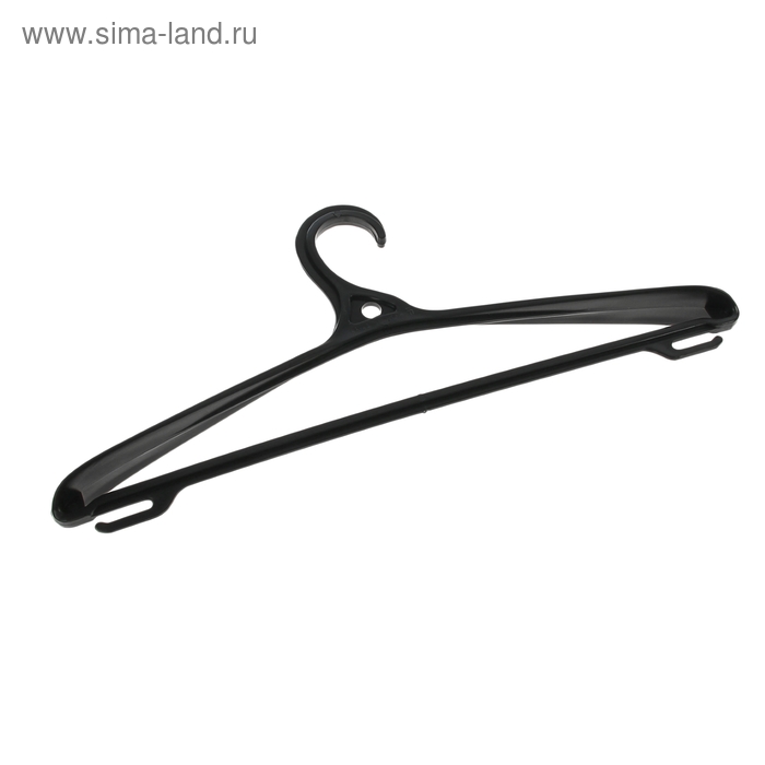 Вешалка-плечики для одежды, размер 44-46, цвет чёрный - Фото 1