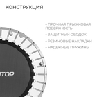 Батут детский ONLITOP, d=102 см, с держателем, цвет серый - фото 3746673