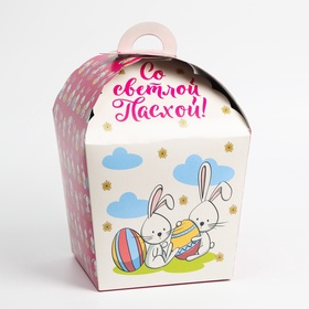Коробка подарочная пасхальная «Крольчата», 17?17?26 см (комплект 5 шт)