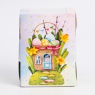 Коробка подарочная пасхальная с окном «Пасхальный домик», 12.5×9.5×9.5 см - Фото 4
