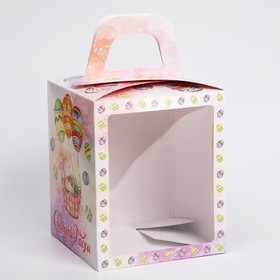 Пасхальная коробочка 'Пасхальная корзинка с кроликом', 15 х 15 х 18 см