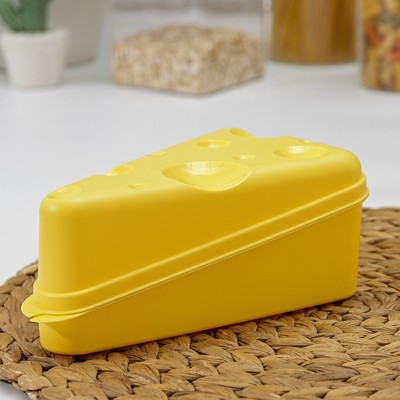 Контейнер для сыра, 19,8×10,6×7,5 см, цвет жёлтый