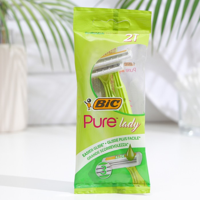 Станок бритвенный женский одноразовый BIC Pure 3 Lady, 2 шт. - Фото 1