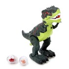 Динозавр «Рекс», откладывает яйца, проектор, свет и звук, работает от батареек, в пакете - фото 2777194