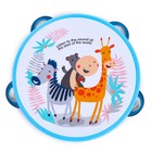 Игрушка музыкальная «Бубен. Зверята», 8 металлических бубенцов, МИКС, в пакете - фото 24149443