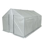 Теплица, 3,7 × 2,45 × 2,1 м, оцинкованный металл, профиль d = 25 мм, чехол из армированной плёнки 120 мкм - Фото 1