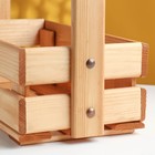 Кашпо деревянное с ручкой 29х28х16 см коричневый - фото 40402632