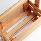 Кашпо деревянное с ручкой 29х28х16 см коричневый - фото 40402633