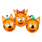 Фольгированные шары «Три кота», голова, набор 3 шт. - фото 9534064