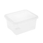 Ящик для хранения с крышкой econova «Кристалл», 2 л, 19×15,7×9 см, цвет прозрачный - Фото 1