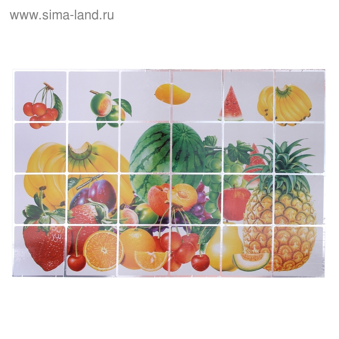 Наклейка на кафельную плитку "Фруктовое ассорти" 90х60 см - Фото 1