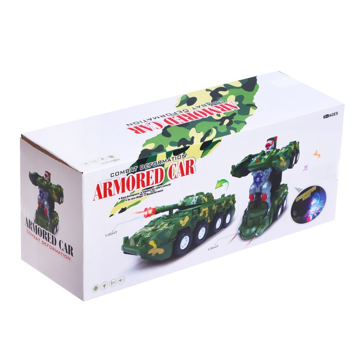 Робот «Бронетранспортер», трансформируется, световые и звуковые эффекты, работает от батареек 52573