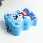 Копилка металл с замочком "Мышонок с фруктом" МИКС 13,5х7х18 см - фото 21461336