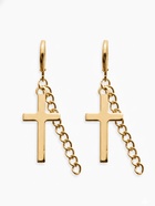 Серьги металл «Крест и цепочка», цвет золото - Фото 2