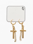 Серьги металл «Крест и цепочка», цвет золото - Фото 3