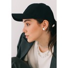 Серьги «Кошачий глаз» сердечки, цвет белый - Фото 4