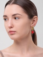 Серьги со съёмным элементом «Трансформер» сердечки, цвет красный в золоте - Фото 3