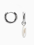 Серьги со съёмным элементом «Трансформер» жемчужный диск, цвет белый в серебре  (артикул 7141464)  большой выбор товаров оптом и в розницу по низким ценам с доставкой