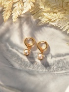 Серьги со съёмным элементом «Трансформер» жемчужина в нитях, белые в золоте - Фото 5