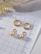 Серьги со съёмным элементом «Трансформер» жемчужина в нитях, белые в золоте - Фото 2