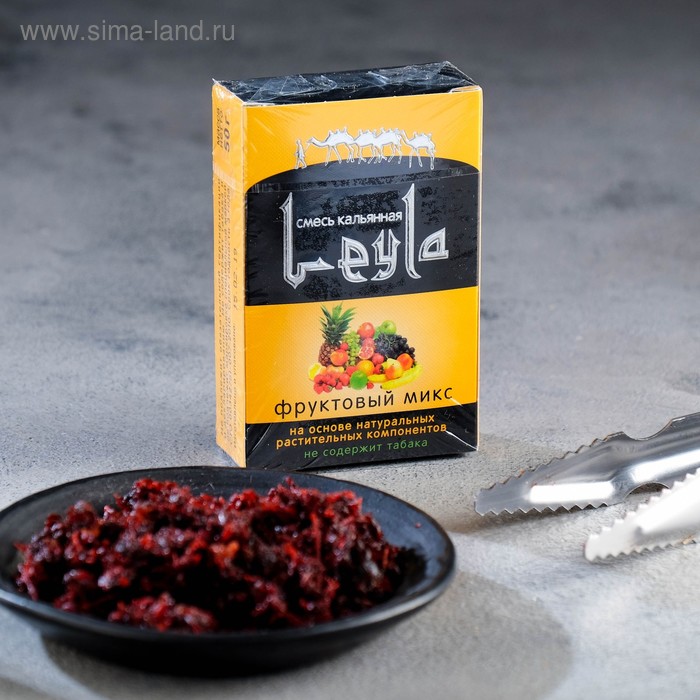 Безникотиновая смесь для кальяна Leyla "Фруктовый, 50 г - Фото 1