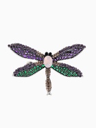 Брошь «Стрекоза», разноцветная в чернёном серебре - Фото 1