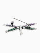 Брошь «Стрекоза», разноцветная в чернёном серебре - Фото 3