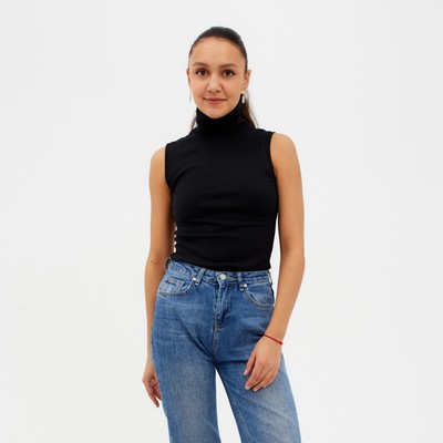 Топ женский MINAKU: Basic line цвет черный, р-р 44