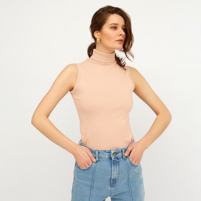 Топ женский MINAKU: Basic line цвет бежевый, р-р 48
