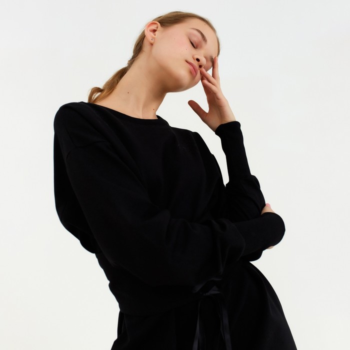 Свитшот женский MINAKU: Casual Collection цвет чёрный, размер 48 52581