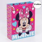 Пакет подарочный, 31 х 40 х 11,5 см "Minnie", Минни Маус - фото 6527639