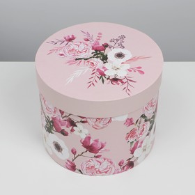Коробка подарочная круглая «Цветы»,  19.5 × 23 см