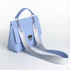 Сумка женская на клапане TEXTURA, средний размер, голубая - Фото 3