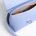 Сумка женская на клапане TEXTURA, средний размер, голубая - Фото 5