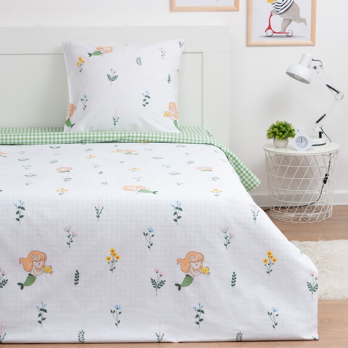 Постельное белье 1.5 сп "LoveLife" Морская принцесса, 143х215 см,150х214 см,70х70 см-1 шт. сатин - Фото 1