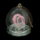 Сувенир стекло "Коляска розовая в шаре" со светом, 6х6х7,2 см - Фото 5