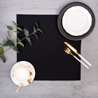Салфетка декоративная «Этель», 40×40 см, саржа, 100% хлопок, саржа, 250 г/м², чёрная - Фото 2