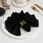 Салфетка декоративная «Этель», 40×40 см, саржа, 100% хлопок, саржа, 250 г/м², чёрная - Фото 1