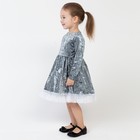 Платье для девочки нарядное KAFTAN "Куколка", серо-голубой, рост 86-92, р.28 - Фото 4
