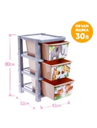 Комод пластиковый детский «Счастливое детство», 3 секции - Фото 3