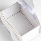 Кашпо деревянное "Зайка" 13х7,5х22 см белый - фото 24381269